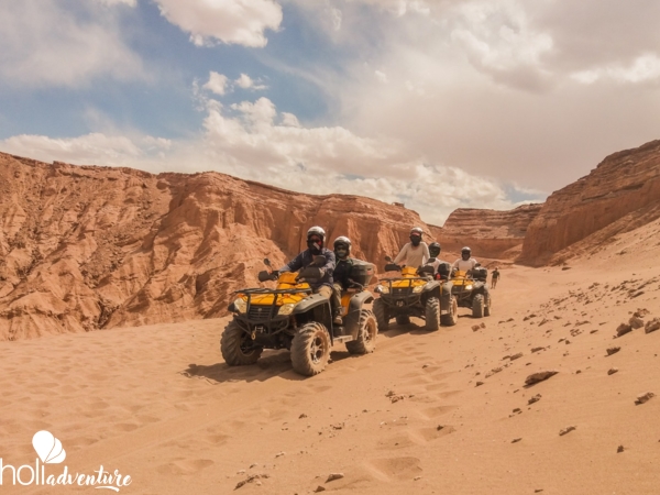 Driving ATV QUAD SAFARI through the Atacama Desert, Antofagasta region, Chile - “ATV QUAD SAFARI SALT MOUNTAIN (4X4)” TOUR