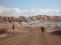 Motorcycle tour through the Valley of the Cactus, Antofagasta region, Chile.