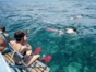 Snorkeling in the coral reff in Santa Lucia