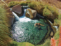Bath in Puritama hot springs, Antofagasta region, Chile.