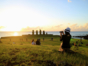 Sunset in Tahai, Easter Island