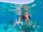 Snorkeling at the coral reef.