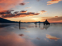 Sunset in Uyuni Salt Flats