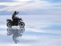 Motorcycle tour,  Atacama salt flat, Antofagasta region, Chile.