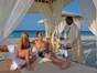 Relax area in the beach
