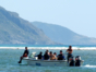 Scuba diving in open sea