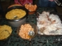 Lunch service with seafood