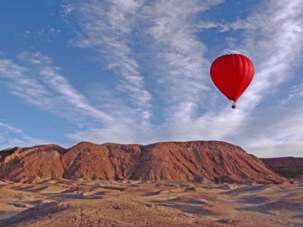 Balloon flight over the Atacama Desert, Antofagasta región, Chile.