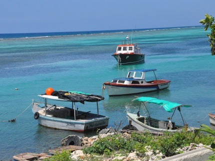 Cabo Cruz fishing village panoramic view, Desembarco del Granma National Park, Granma