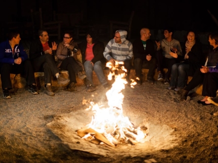 Campfire in the Atacama Desert, Antofagasta region, Chile