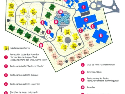 Playa Costa Verde hotel map