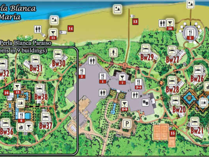 Valentín Perla Blanca Hotel Map