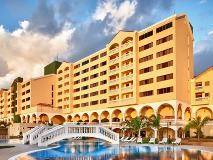 Pool and hotel view