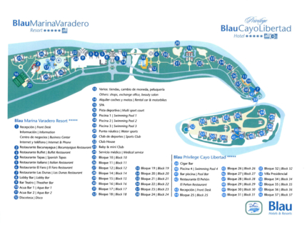 Blau Marina Resort Hotel Map
