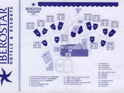 Iberostar Daiquiri Hotel Map