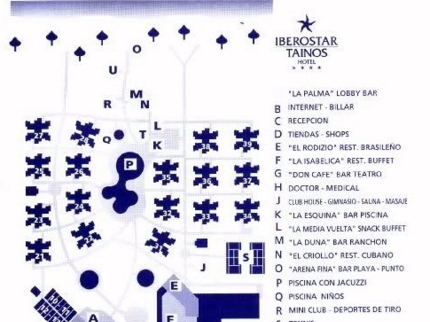 Iberostar Tainos Hotel Map