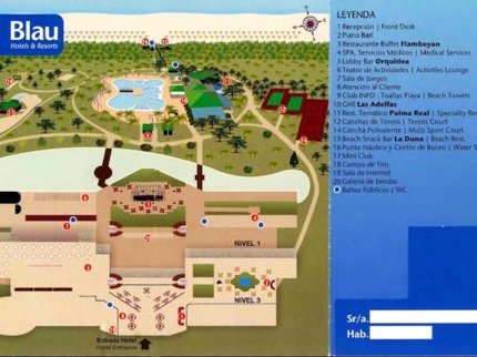 Blau Varadero Hotel Map