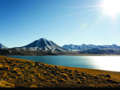 Altiplanic lagoons, panoramic view, Antofagasta region, Chile