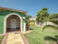 Panoramic house and garden view